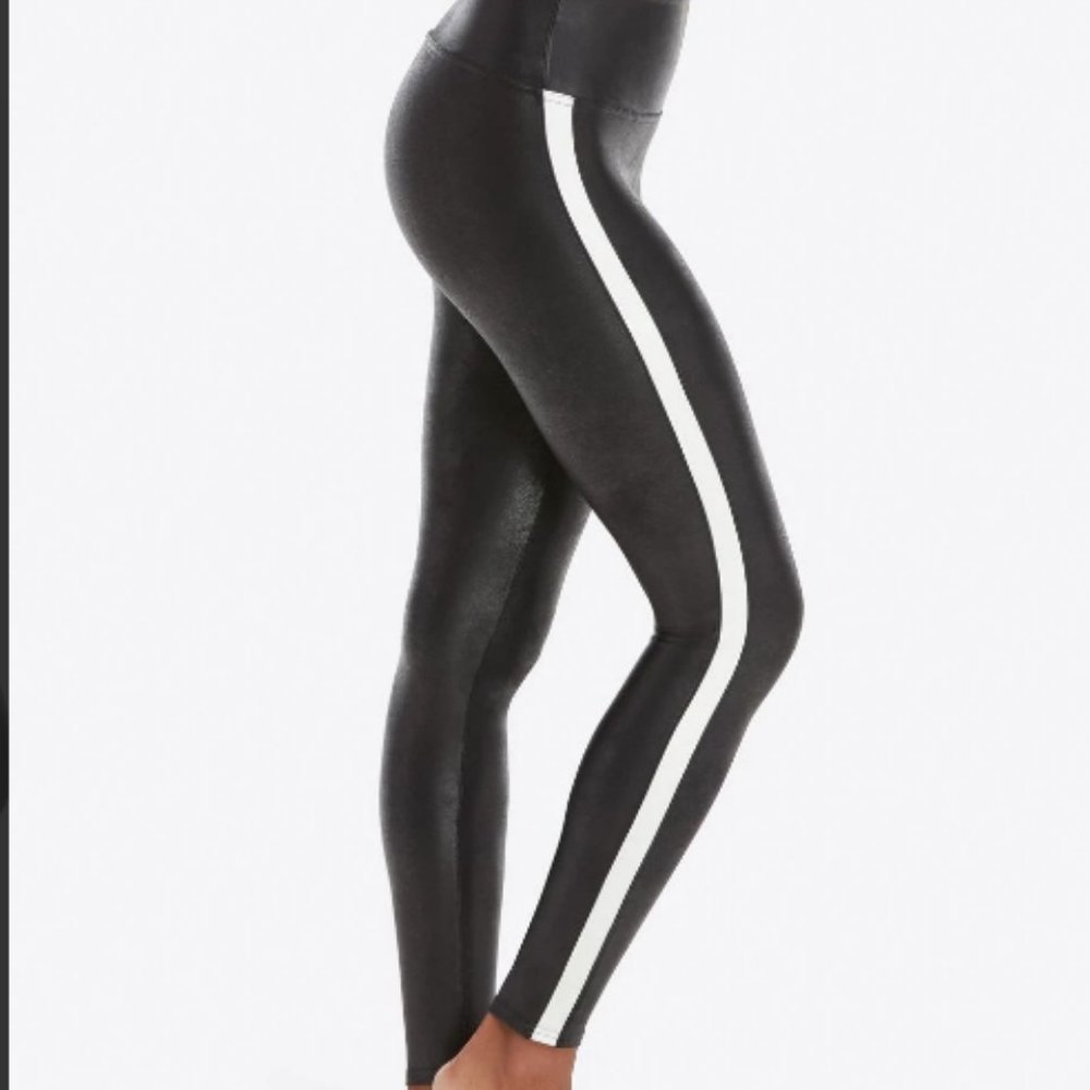 Spanx Faux Leather Side Stripe Legging
